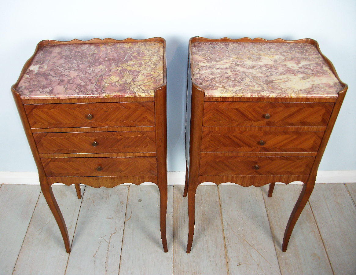 Pair of bedside Cabinets Louis XV Style